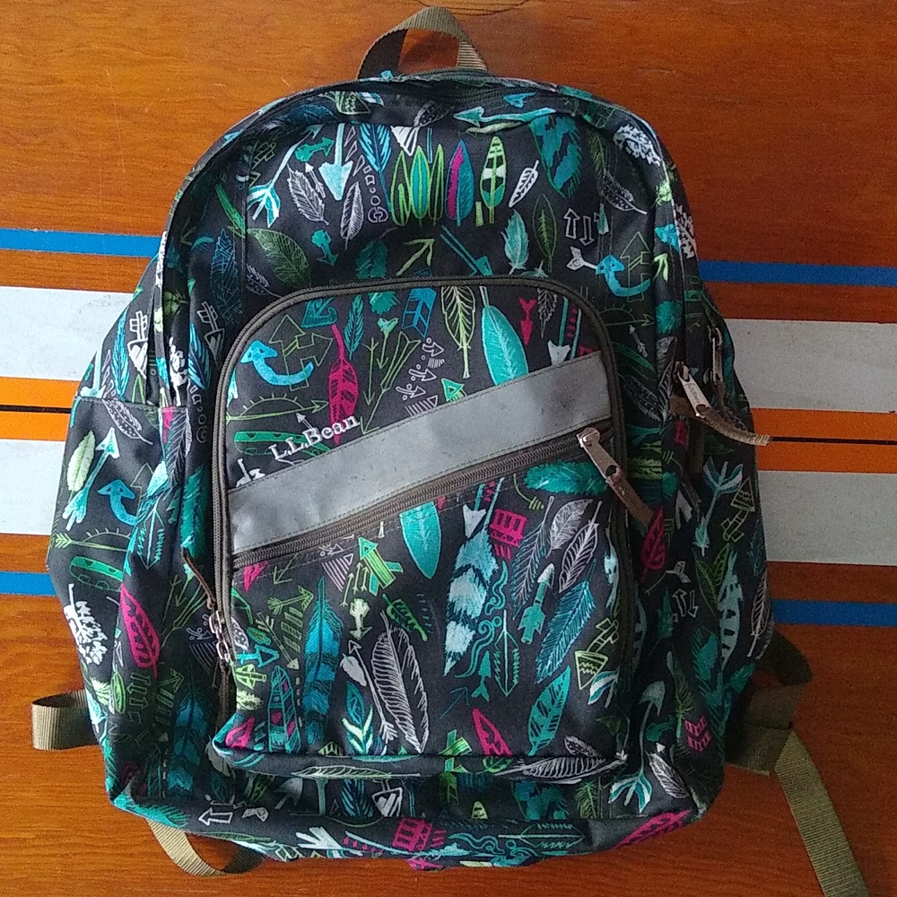 L. L. Bean Backpack feather sketch pattern